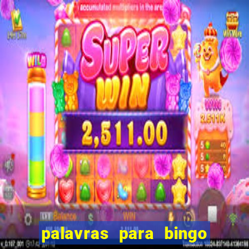 palavras para bingo cha de bebe